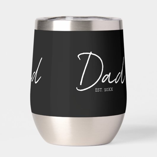Dad Established Minimal Modern Script Black (Achterkant)
