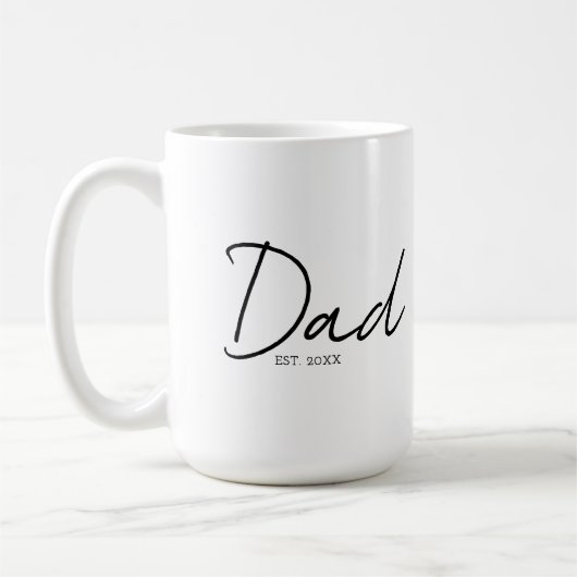 Dad Established Minimal Modern Script Black Koffiemok (Links)