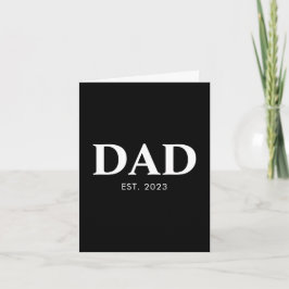 Dad Established Minimal Simple Fathers Day Kaart