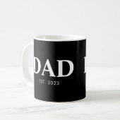 Dad Established Minimal Simple Text Est Year Koffiemok (Voorkant links)