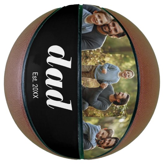 Dad Established Modern 3 Photo Basketbal (Verticaal)