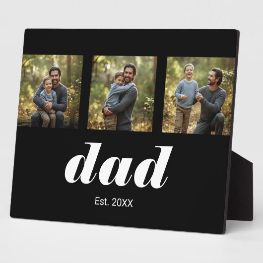 Dad Established Modern 3 Photo Fotoplaat (Zijkant)