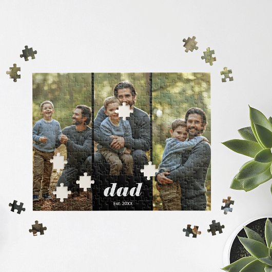 Dad Established Modern 3 Photo Legpuzzel