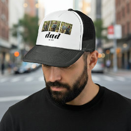 Dad Established Modern 3 Photo Trucker Pet