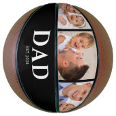 Dad Established Modern Black 3 Photo Basketbal (Verticaal)