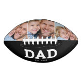 Dad Established Modern Black 3 Photo Collage American Football (Voorkant)