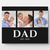 Dad Established Modern Black 3 Photo Fotoplaat (Voorkant)