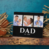 Dad Established Modern Black 3 Photo Fotoplaat (Zijkant)