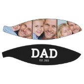 Dad Established Modern Black and White 3 Photo Basketbal (Panelen)