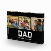 Dad Established Modern Bold White Black 3 Fotoblokken (Rechts)
