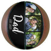 Dad Established Modern Script Black 3 Photo Basketbal (Verticaal)
