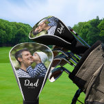 Dad Established Modern Script Photo Golfheadcover<br><div class="desc">Black White Dad Established Script Black Photo Design. Replace the photo with your own of your kids and change the years to the years you became a dad.</div>