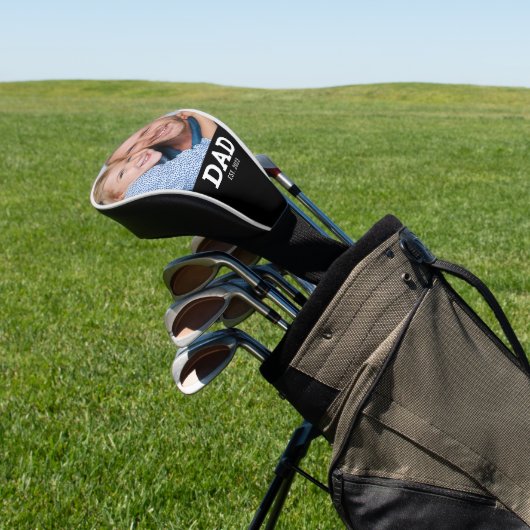 Dad Established Modern Script Photo Golfheadcover (Insitu)