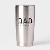Dad Established Modern Typography New Dad Gift Geïsoleerde Drinkbeker (Voorkant)