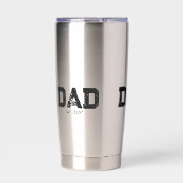 Dad Established New Dad Gift Geïsoleerde Drinkbeker