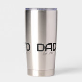 Dad Established New Dad Gift  Geïsoleerde Drinkbeker (Achterkant)