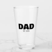 Dad Established New Dad Gift Glas (Voorkant)