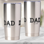 Dad Established New Dad Gift Insulated Geïsoleerde Drinkbeker