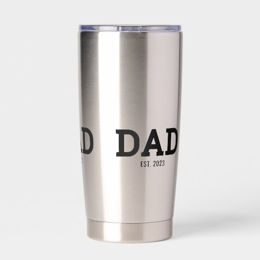 Dad Established New Dad Gift Insulated Geïsoleerde Drinkbeker (Achterkant)