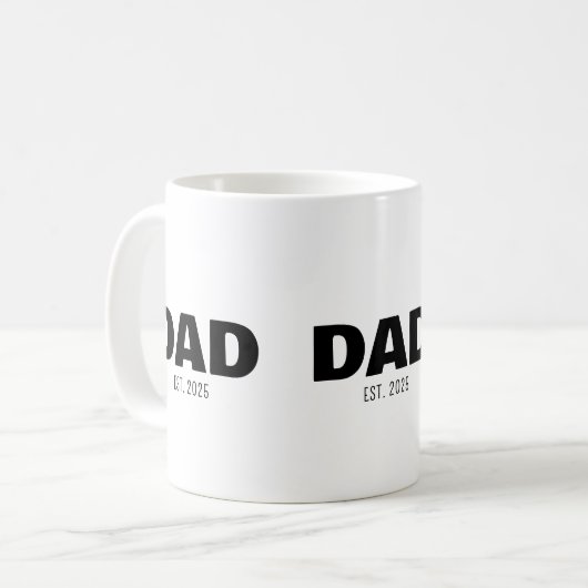 Dad Established New Dad Gift Koffiemok (Voorkant links)