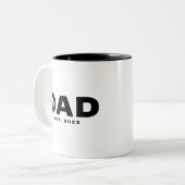 Dad Established New Dad Gift Mug Tweekleurige Koffiemok (Voorkant links)