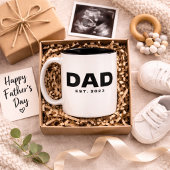 Dad Established New Dad Gift Mug Tweekleurige Koffiemok