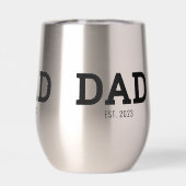 Dad Established New Dad Gift Thermal Wine (Achterkant)