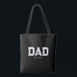 Dad Established New Dad Gift Tote Bag<br><div class="desc">Black White Dad Established New Dad Gift - Minimal Bold Dad Tote Bag - Add your custom "Est" established year date when your first child was born. Add additional years for each child.</div>