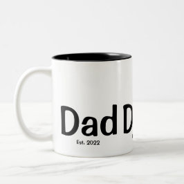Dad  Established New Dad Gift  Tweekleurige Koffiemok