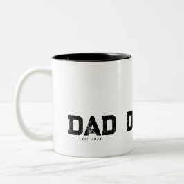 Dad Established New Dad Gift Tweekleurige Koffiemok