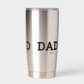 Dad Established New Mom Gift Insulated Geïsoleerde Drinkbeker (Achterkant)