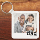 Dad Established Personalized Photo Sleutelhanger (Voorkant)