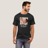 Dad Established Photo Father’s Day Black T-shirt (Voorkant volledig)