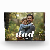 Dad Established Photo Father's Day Acrylic Block Fotoblokken (Voorkant)