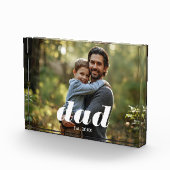 Dad Established Photo Father's Day Acrylic Block Fotoblokken (Rechts)