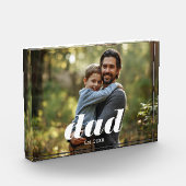 Dad Established Photo Father's Day Acrylic Block Fotoblokken (Links)