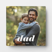 Dad Established Photo Father's Day Fotoplaat (Voorkant)