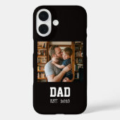 Dad Established Photo Father's Day Gift Black Case-Mate iPhone Case (Achterkant)