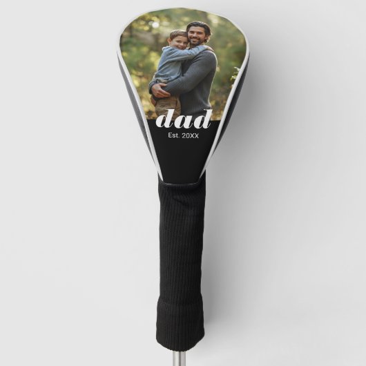 Dad Established Photo Father's Day Golfheadcover (Voorkant)