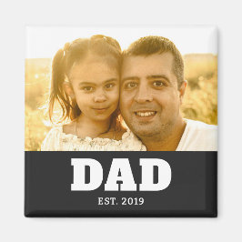 Dad Established Photo Father's Day Magneet
