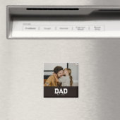Dad Established Photo Father's Day Magneet (Insitu (Vaatwasser))
