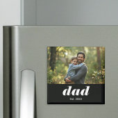 Dad Established Photo Father's Day Magneet