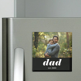 Dad Established Photo Father's Day Magneet