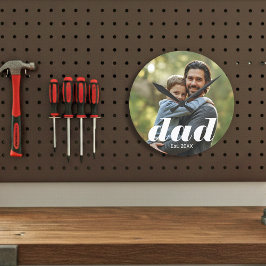 Dad Established Photo Father's Day Ronde Klok