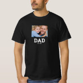 Dad Established Photo Father's Day T-shirt (Voorkant)