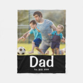 Dad Established Photo Fleece Deken (Voorkant)