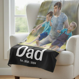 Dad Established Photo Fleece Deken