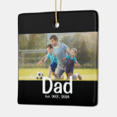 Dad Established Photo Gift  Keramisch Ornament (Links)