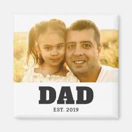 Dad Established Photo Gift Magneet
