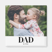  Dad Established Photo Gift Magneet (Voorkant)